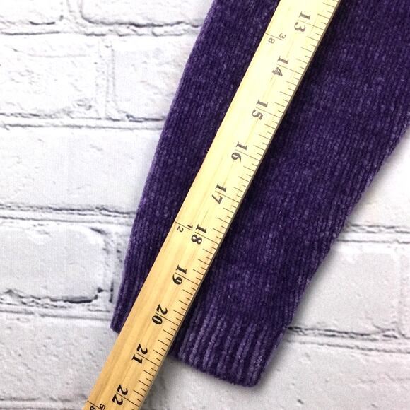 Alfred Dunner Women's Petite Grandmacore Embroidered Pullover Purple Sweater PL - Picture 13 of 13